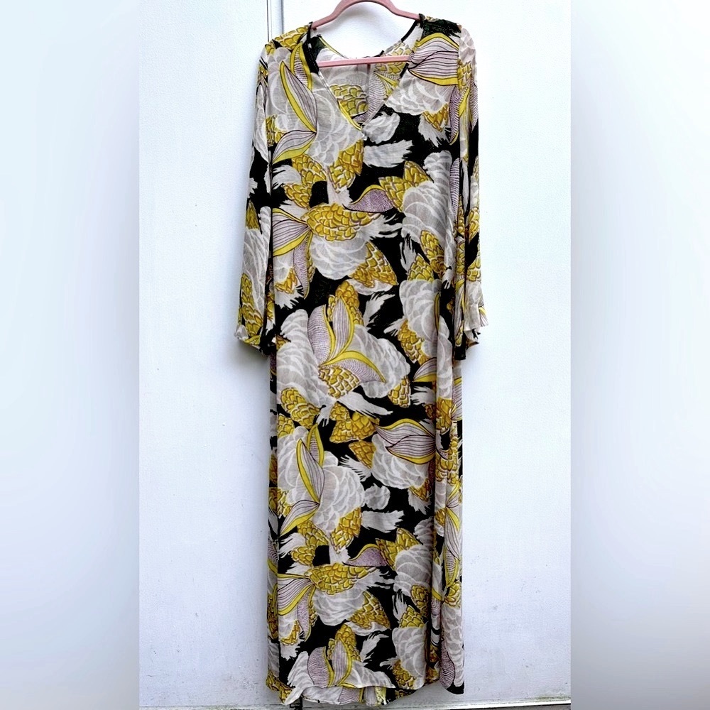 NWT! SEMI-SHEER V-NECK DRESS OR BEACH COVER-UP!